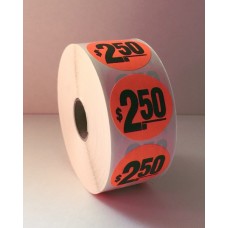 $2.50 - 1.5" Red Label Roll